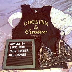 Crooks and castles muscle top and bralette